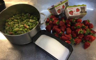 Verrine fraises-rhubarbe & mascarpone