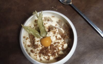 Tiramisu à la ricotta, poire et spéculoos